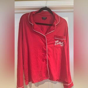 Kate Spade NewWithTags Red Women's Pajama Set with White Piping (BRAND NEW)